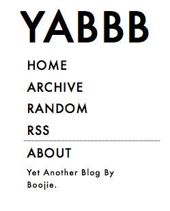 Shown is the right hand side of my new blog at tumblr.com